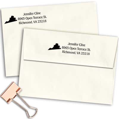 Virginia Return Address Stamp - alternate view