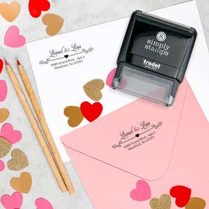 Heart Curly Return Address Stamp