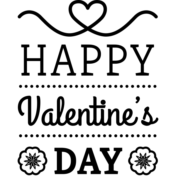 Happy Valentines Day Flower Craft Stamp