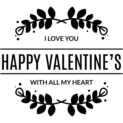 Happy Valentines All My Heart Craft Stamp