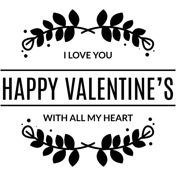 Happy Valentines All My Heart Craft Stamp