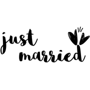Just Married Craft Stamp