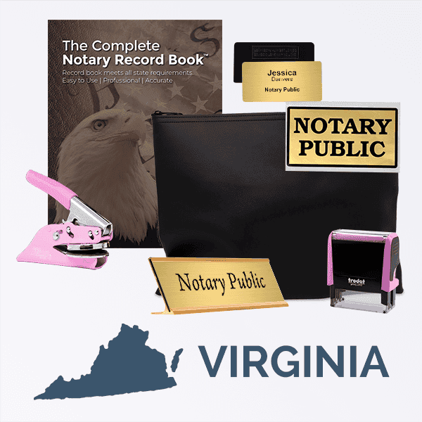 Virginia Pink Deluxe Notary Kit