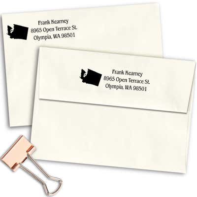 Washington Return Address Stamp - alternate view