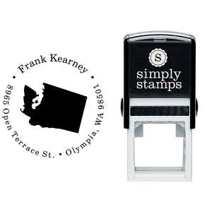 Washington Round Address Stamp Body and Design
