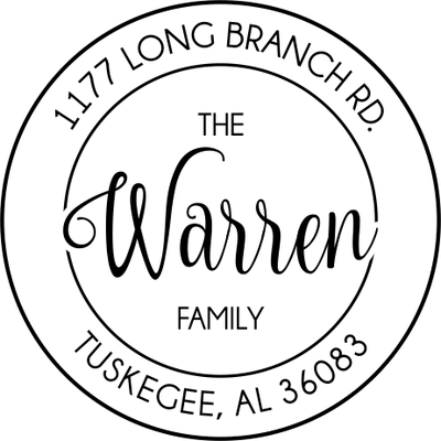 Warren Round Return Address Stamp