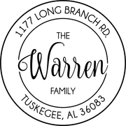 Warren Round Return Address Stamp