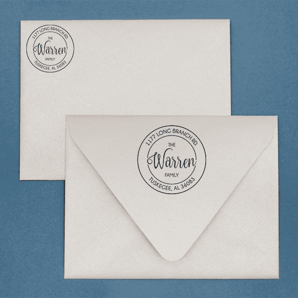 Warren Round Return Address Stamp