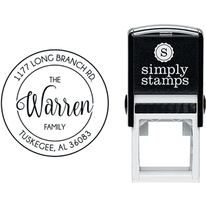 Warren Round Return Address Stamp