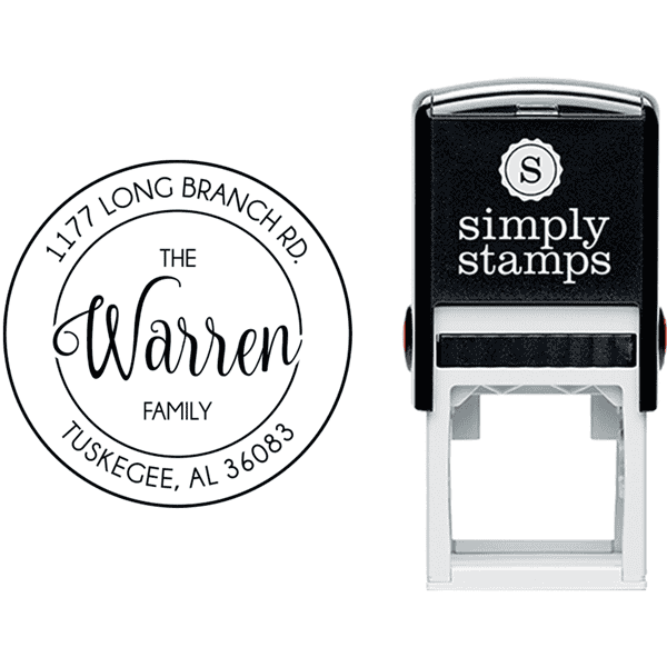 Warren Round Return Address Stamp