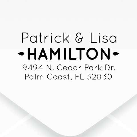 Drops Couple Address Stamp