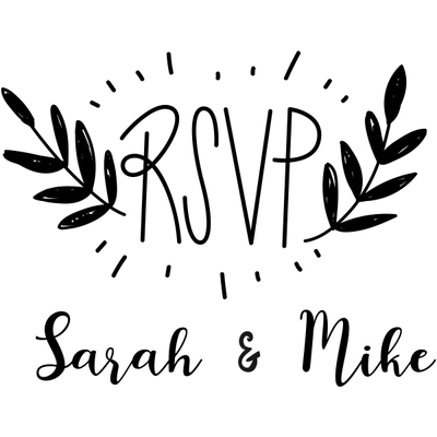 Custom RSVP Wedding Craft Stamp