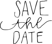 Mixed Letters Save the Date Stamp