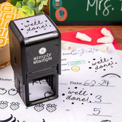 Well Done Sparkles Teacher Stamp - alternate view