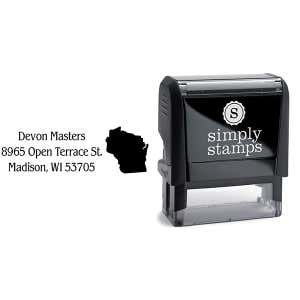 Wisconsin Return Address Stamp Body and Design