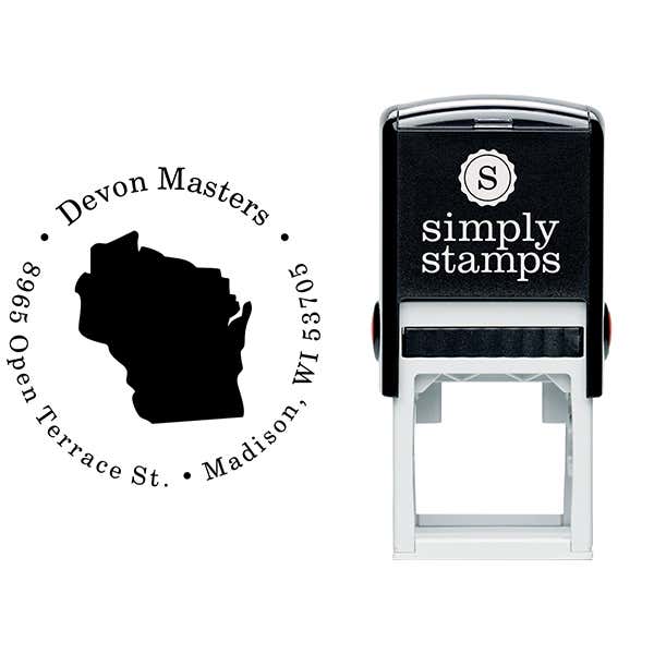 Wisconsin Round Address Stamp Body and Design