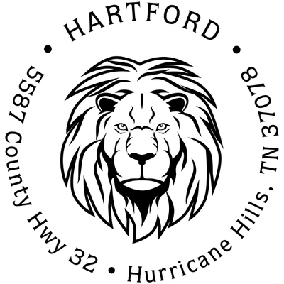 Lion Head Return Address Stamp