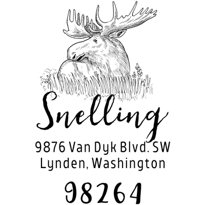 Moose Return Address Stamp
