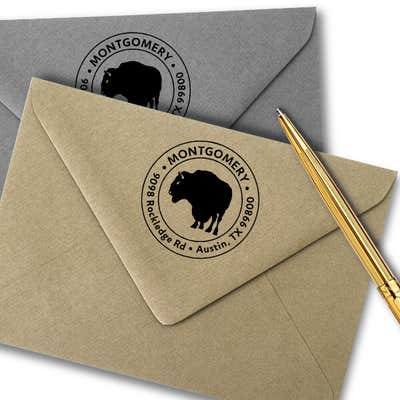 Buffalo Return Address Stamp - alternate view