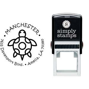 Turtle Return Address Stamp Body and Design