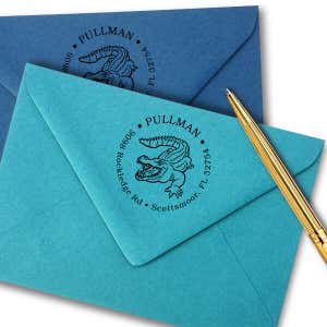 Alligator Return Address Stamp Imprint Example