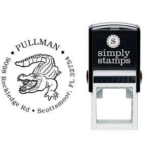 Alligator Return Address Stamp Body and Design