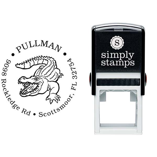 Alligator Return Address Stamp Body and Design