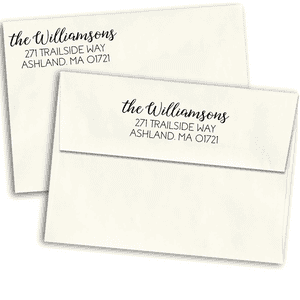 Williamson Script Return Address Stamp