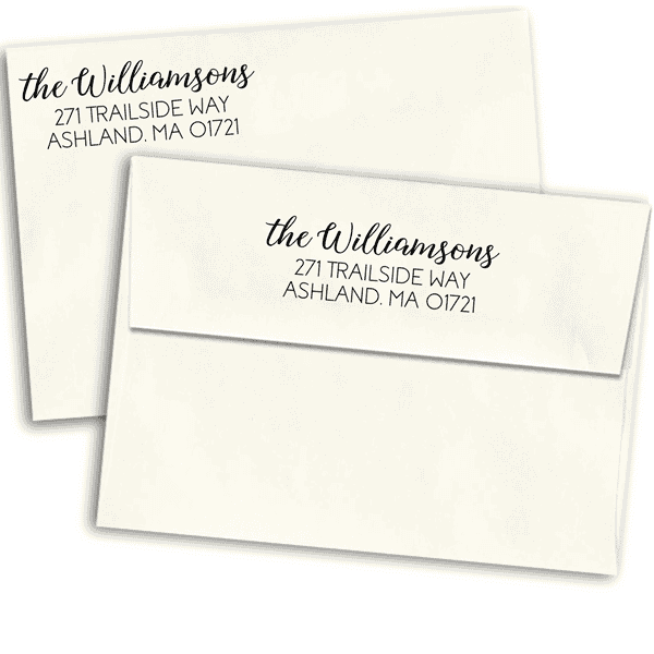 Williamson Script Return Address Stamp