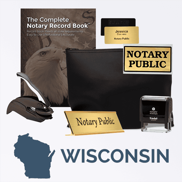 Wisconsin Deluxe Notary Kit