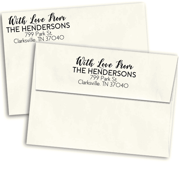 With Love From Custom Address Stamp