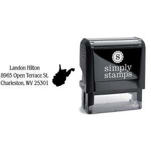 West Virginia Return Address Stamp Body and Design