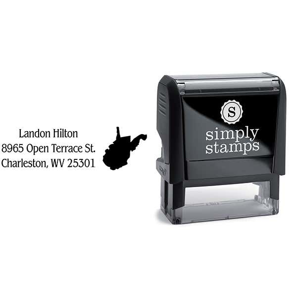 West Virginia Return Address Stamp Body and Design