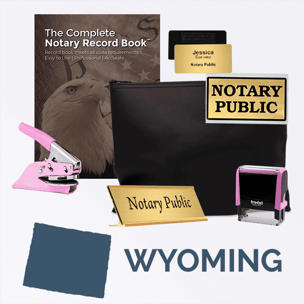 Wyoming Pink Deluxe Notary Kit