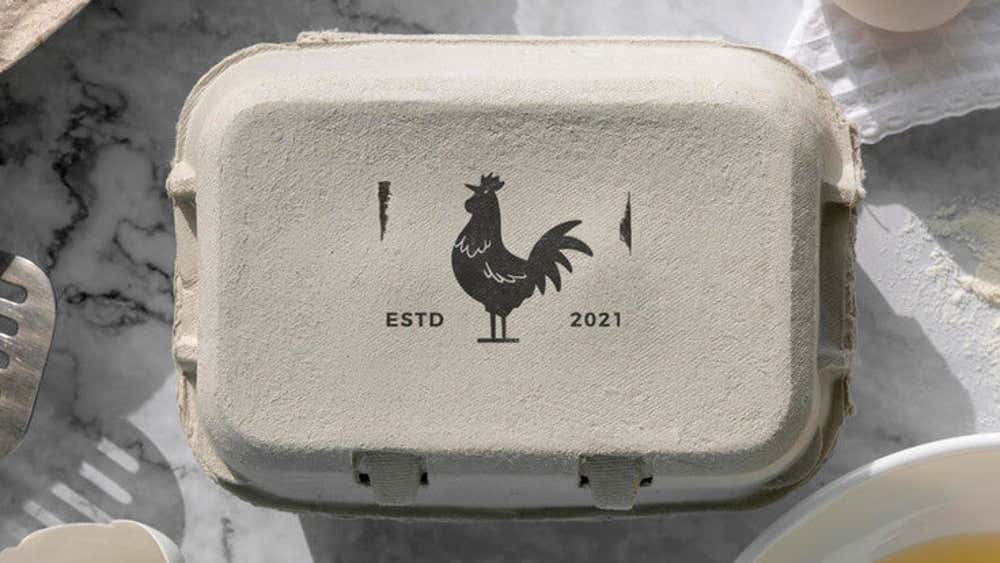 Decorating Egg Cartons with Stamps