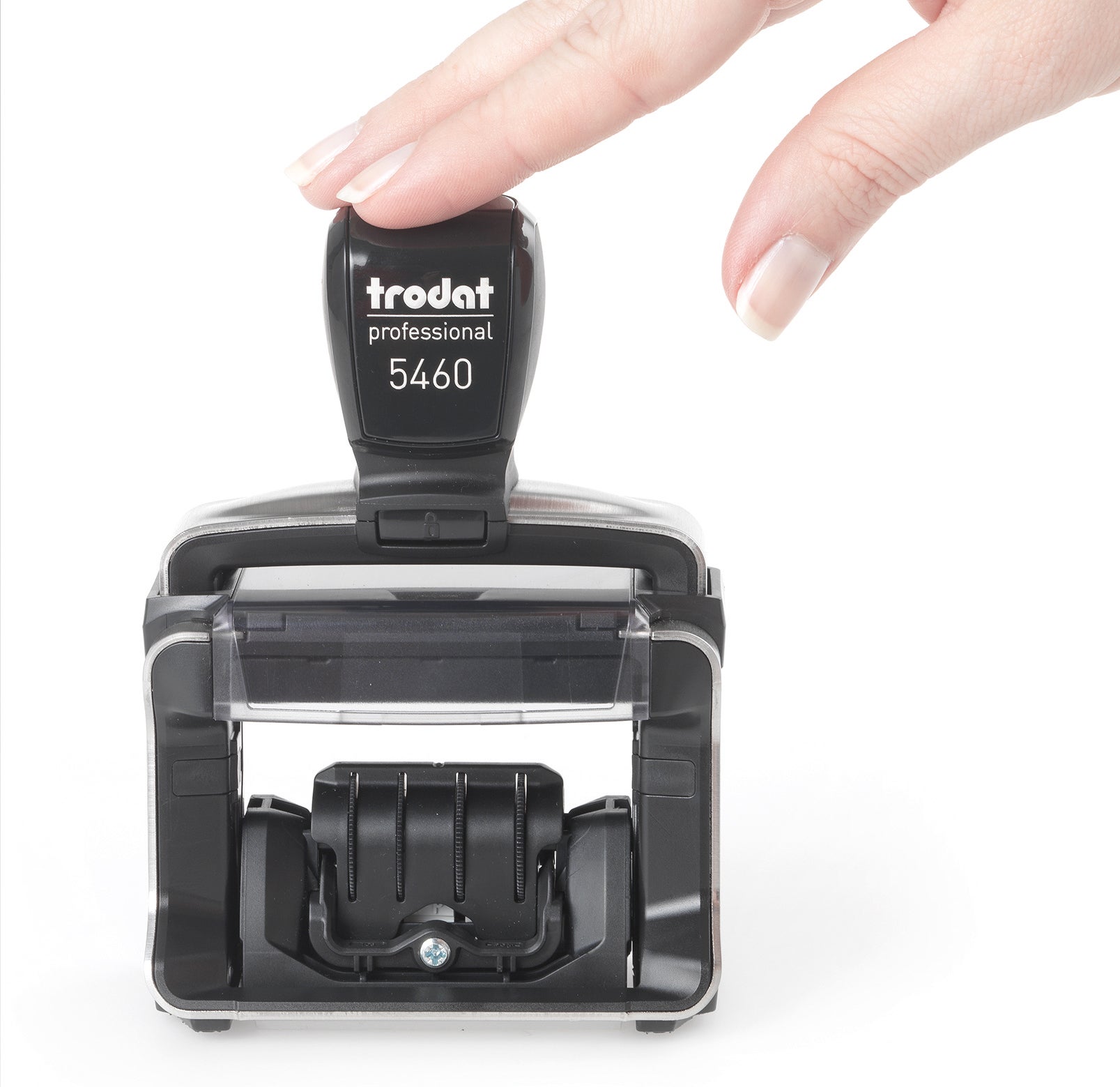 User customizing a professional stamp design online