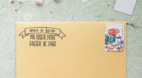 Custom Rubber Wedding Address Stamp