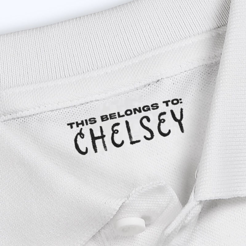 This Belongs To clothing stamp