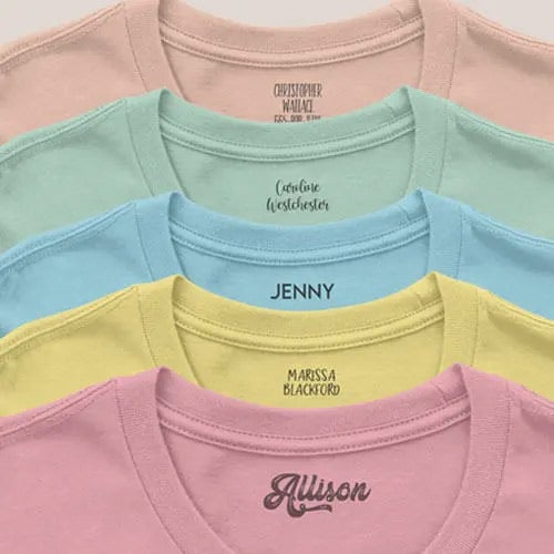 Clothing stamps for labeling student belongings
