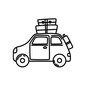Road trip craft stamps