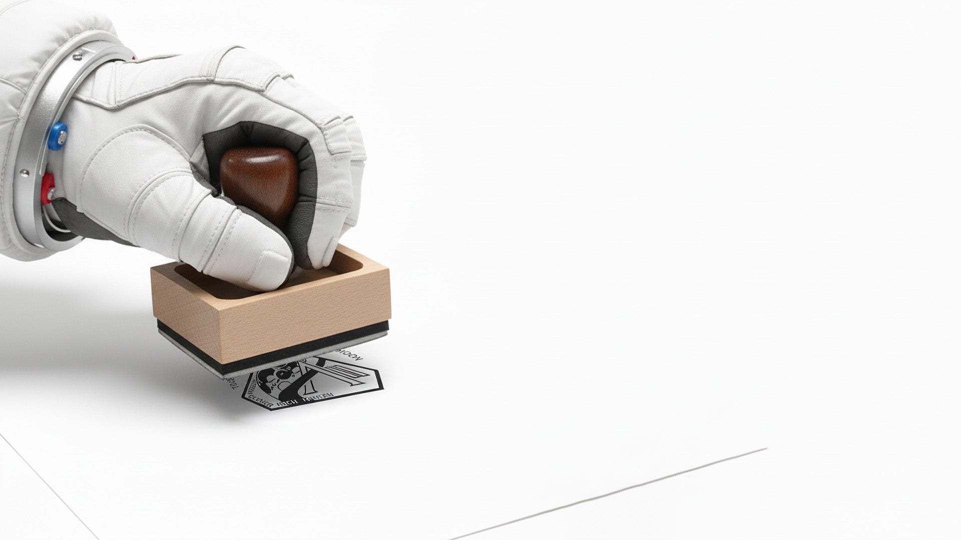 Custom rubber stamp engineered for a NASA space mission