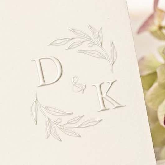 Wedding embosser impression