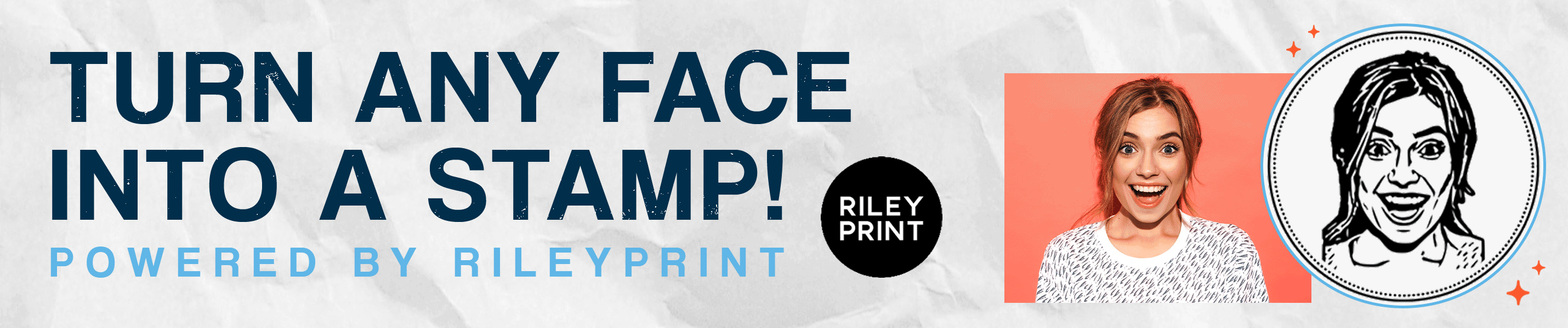 Turn any face into a custom stamp at Simply Stamps