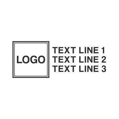 Custom logo stamp with added text