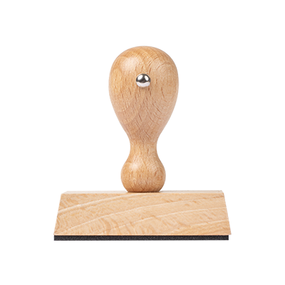 Wood handle custom logo stamp