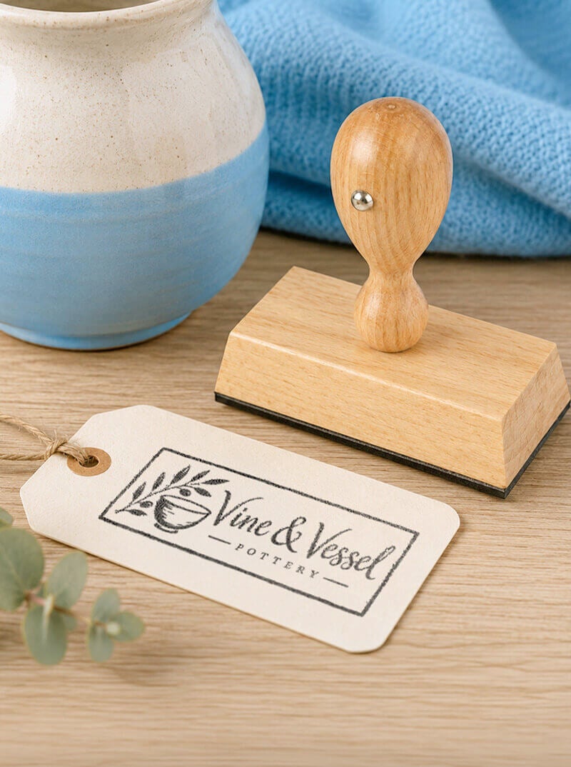 Wood Handle Logo Stamp