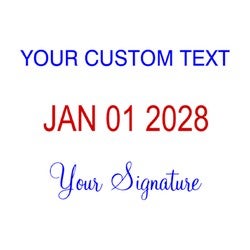 Custom Text With Your Signature Bottom Stamp