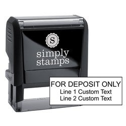 3 Line Deposit Only Stamp