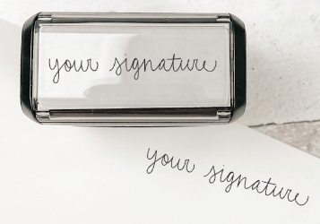 Uploading a signature to create a custom signature stamp