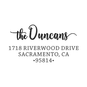 Script Address Stamps